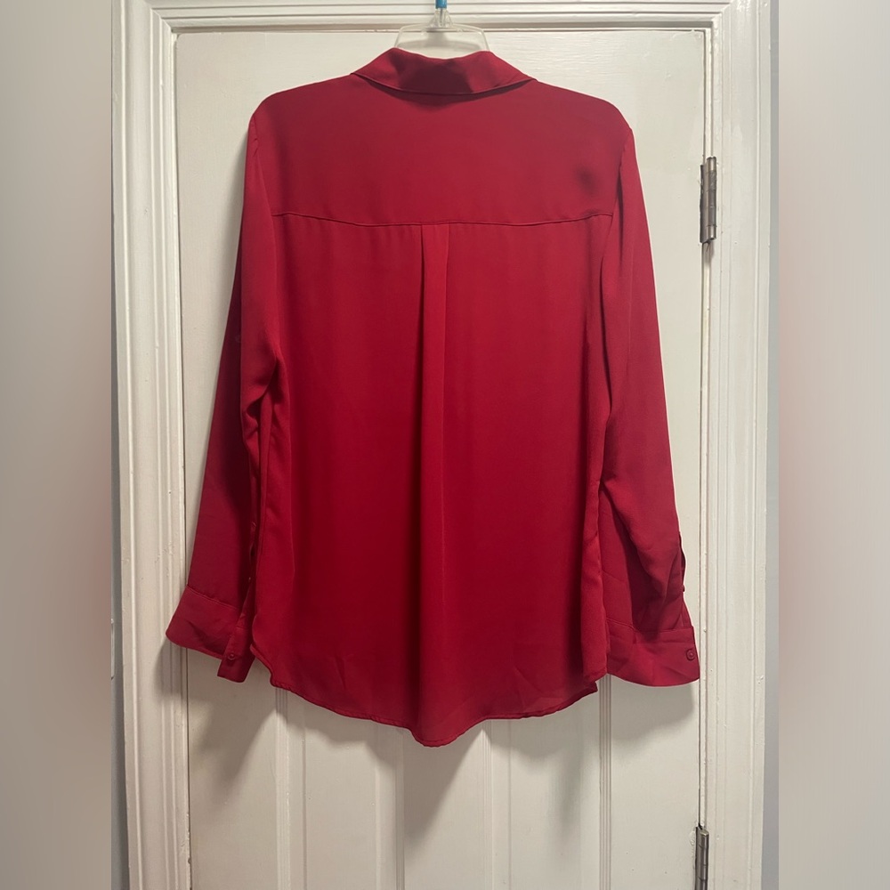 Large Red Express Button Up Blouse. - image 2